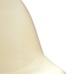 Sedie da Pranzo Girevoli 2 pz Crema in Tessuto