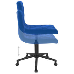 Sedie da Pranzo Girevoli 2 pz Blu in Velluto