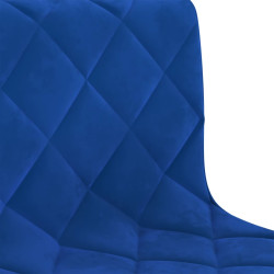 Sedie da Pranzo Girevoli 2 pz Blu in Velluto
