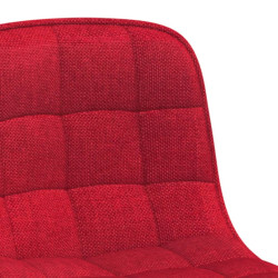 Sedia da Pranzo Girevole Rosso Vino in Tessuto