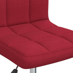 Sedie da Pranzo Girevoli 2 pz Rosso Vino in Tessuto