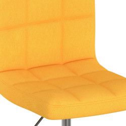 Sedie da Pranzo Girevoli 2 pz Giallo Senape in Tessuto