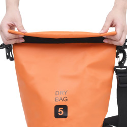 Borsa Impermeabile Arancione 5 L in PVC