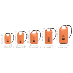 Borsa Impermeabile Arancione 5 L in PVC