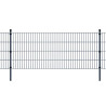 Pali per Recinzione 20 pz Grigio 150 cm in Acciaio Zincato