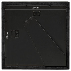 Set di Cornici Fotografiche 3D 5pz Nero 23x23cm Foto 13x13cm