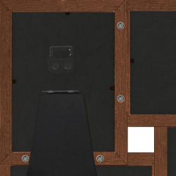 Cornice Multipla per 4 Foto 10x15cm Marrone Scuro in MDF