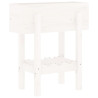 Fioriera da Giardino Bianca 62x30x69 cm Legno Massello di Pino