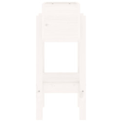 Fioriera da Giardino Bianca 62x30x69 cm Legno Massello di Pino