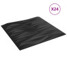 Pannelli Murali 24 pz Neri 50x50 cm EPS 6 m² Pietra