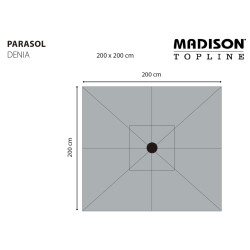 Madison Ombrellone Denia 200x200 cm Grigio