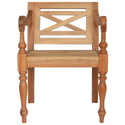 Sedie Batavia 2 pz Marrone Chiaro in Legno Massello di Mogano