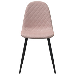 Sedie da Pranzo 2 pz Rosa in Velluto
