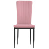 Sedie da Pranzo 4 pz Rosa in Velluto