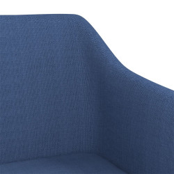 Sedie da Pranzo Girevoli 2 pz Blu in Tessuto