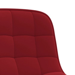 Sedie da Pranzo Girevoli 2 pz Rosso Vino in Velluto