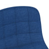 Sedie da Pranzo Girevoli 2 pz Blu in Tessuto