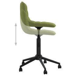 Sedie da Pranzo Girevoli 2 pz Verde Chiaro in Velluto