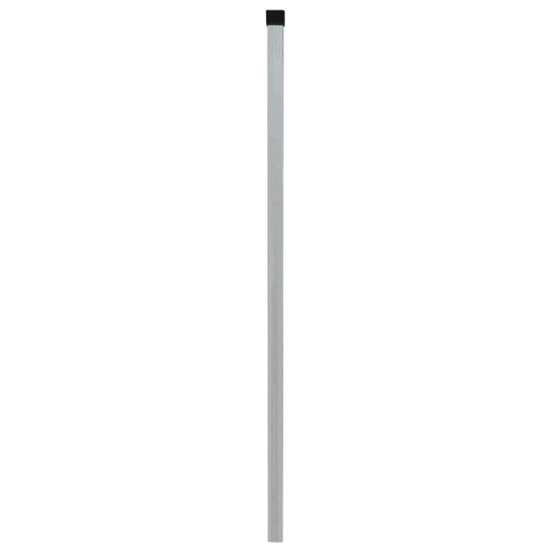 Pali per Recinzione 10 pz Argento 280 cm in Acciaio Zincato