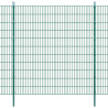 Pali per Recinzione 20 pz Verde 280 cm in Acciaio Zincato