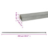 Pali per Recinzione da Giardino 20 pz Argento 260 cm in Acciaio