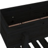 Fioriera da Giardino Nera 62x30x69 cm Legno Massello di Pino