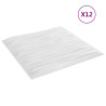 Pannelli Murali 12 pz Bianchi 50x50 cm EPS 3 m² Pietra