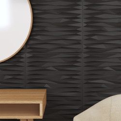 Pannelli Murali 12 pz Neri 50x50 cm EPS 3 m² Pietra