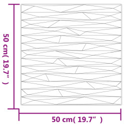 Pannelli Murali 12 pz Neri 50x50 cm EPS 3 m² Pietra