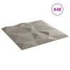 Pannelli Murali 48 pz Grigio Cemento 50x50cm EPS 12 m² Diamante