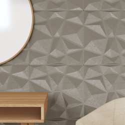 Pannelli Murali 48 pz Grigio Cemento 50x50cm EPS 12 m² Diamante