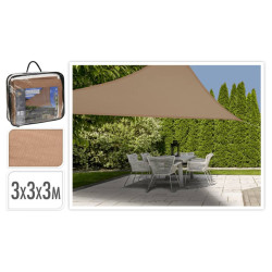 ProGarden Telo Parasole 3x3x3 m Sabbia Triangolo