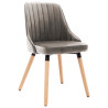 323052  Dining Chairs 2 pcs Light Grey Velvet
