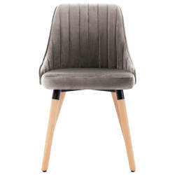 323052  Dining Chairs 2 pcs Light Grey Velvet