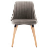 323052  Dining Chairs 2 pcs Light Grey Velvet