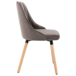 323052  Dining Chairs 2 pcs Light Grey Velvet