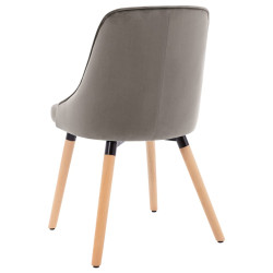 323052  Dining Chairs 2 pcs Light Grey Velvet