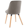 323052  Dining Chairs 2 pcs Light Grey Velvet