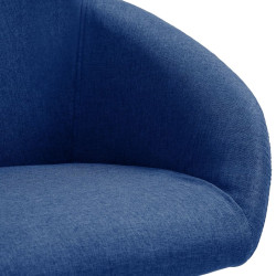 Sedie da Pranzo Girevoli 2 pz Blu in Tessuto