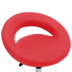 Sedie Girevoli da Pranzo 2 pz Rosse in Similpelle